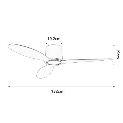 ZEVENTI - світлодіодний стельовий вентилятор із димуванням VENTORA LED/24W/230V 3000/4000/6000K Wi-Fi Tuya чорний + пульт дистанційного керування