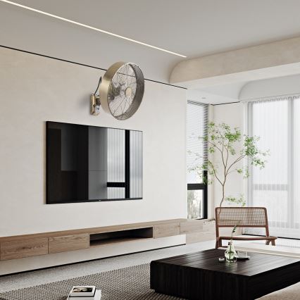 ZEVENTI - Настенный вентилятор FANNY 50W/230V бронзовый + пульт дистанционного управления