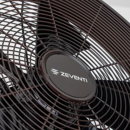 ZEVENTI - Настенный вентилятор FREEZE 50W/230V диаметр 40 см черный/коричневый + дистанционное управление