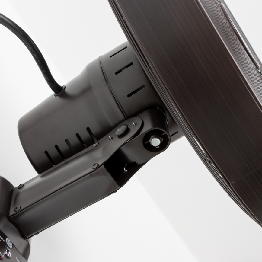 ZEVENTI - Настенный вентилятор FREEZE 50W/230V диаметр 40 см черный/коричневый + дистанционное управление