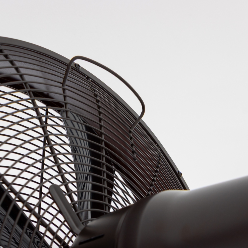 ZEVENTI - Настенный вентилятор FREEZE 50W/230V диаметр 40 см черный/коричневый + дистанционное управление