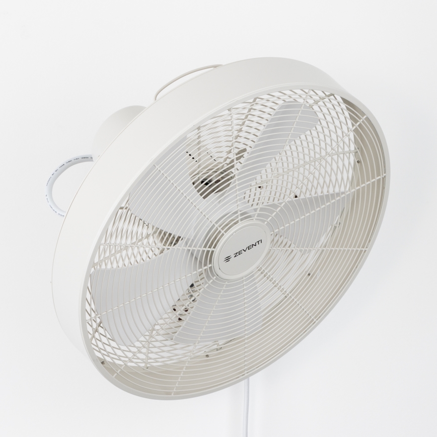 ZEVENTI - Настенный вентилятор FREEZE 50W/230V диаметр 40 см белый + дистанционное управление