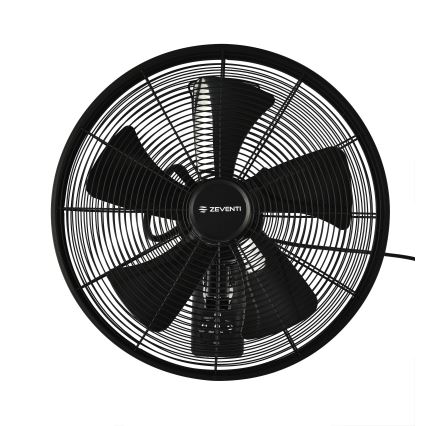 ZEVENTI - Настенный вентилятор FREEZE 50W/230V диаметр 40 см черный + дистанционное управление