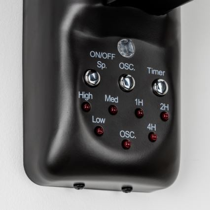 ZEVENTI - Настенный вентилятор FREEZE 50W/230V диаметр 40 см черный + дистанционное управление
