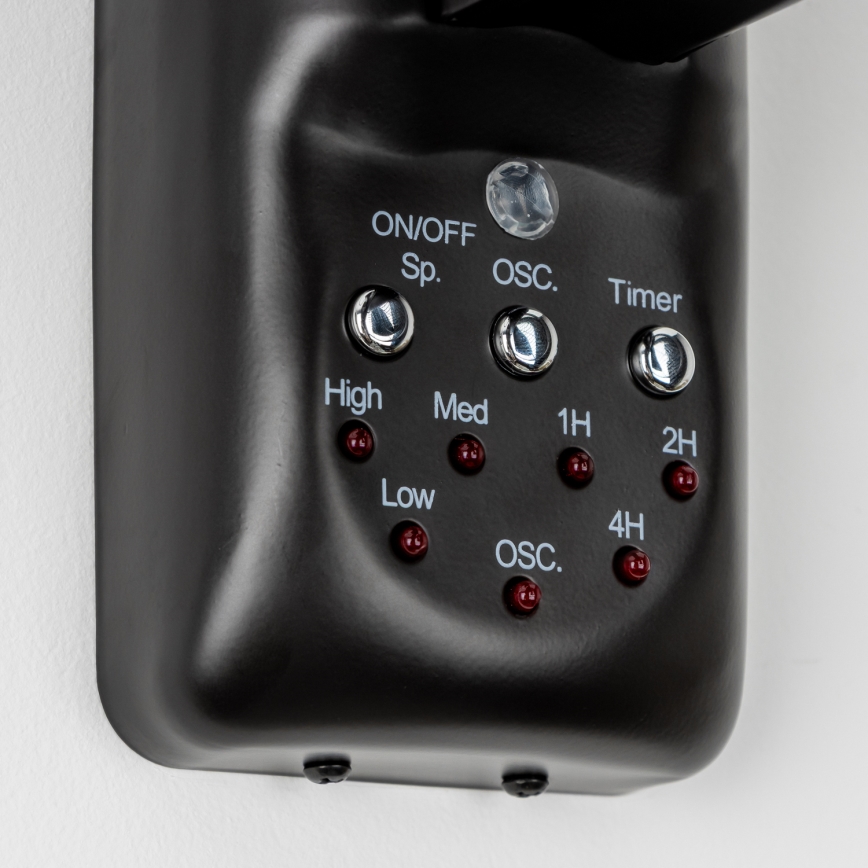 ZEVENTI - Настенный вентилятор FREEZE 50W/230V диаметр 40 см черный + дистанционное управление