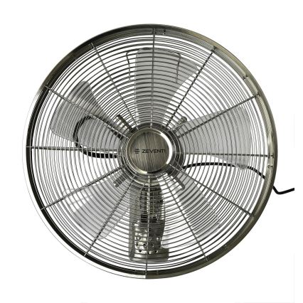 ZEVENTI - Настенный вентилятор FREEZE 50W/230V диаметр 40 см матовый хром + дистанционное управление