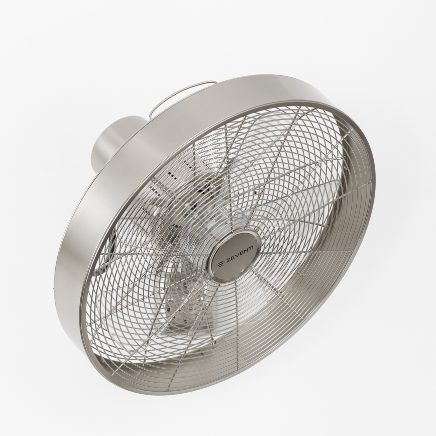 ZEVENTI - Настенный вентилятор FREEZE 50W/230V диаметр 40 см матовый хром + дистанционное управление