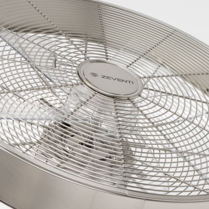 ZEVENTI - Настенный вентилятор FREEZE 50W/230V диаметр 40 см матовый хром + дистанционное управление