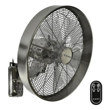 ZEVENTI - Настенный вентилятор FREEZE 50W/230V диаметр 40 см матовый хром + дистанционное управление