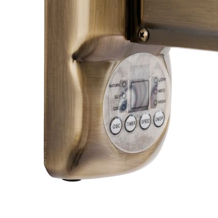 ZEVENTI - Настінний вентилятор FANNY 50W/230V бронзовий з дистанційним пультом