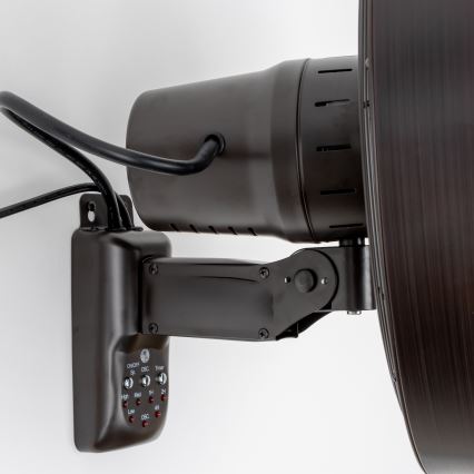 ZEVENTI - Настінний вентилятор FREEZE 50W/230V діаметр 40 см чорний/коричневий + пульт дистанційного керування