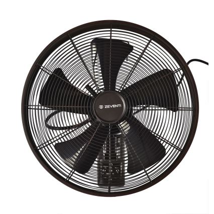 ZEVENTI - Настінний вентилятор FREEZE 50W/230V діаметр 40 см чорний/коричневий + пульт дистанційного керування