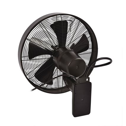 ZEVENTI - Настінний вентилятор FREEZE 50W/230V діаметр 40 см чорний/коричневий + пульт дистанційного керування