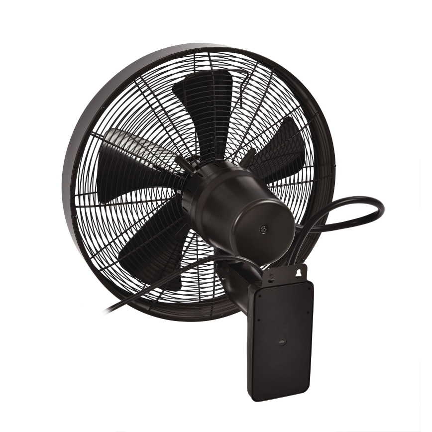ZEVENTI - Настінний вентилятор FREEZE 50W/230V діаметр 40 см чорний/коричневий + пульт дистанційного керування