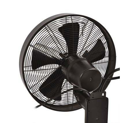 ZEVENTI - Настінний вентилятор FREEZE 50W/230V діаметр 40 см чорний/коричневий + пульт дистанційного керування