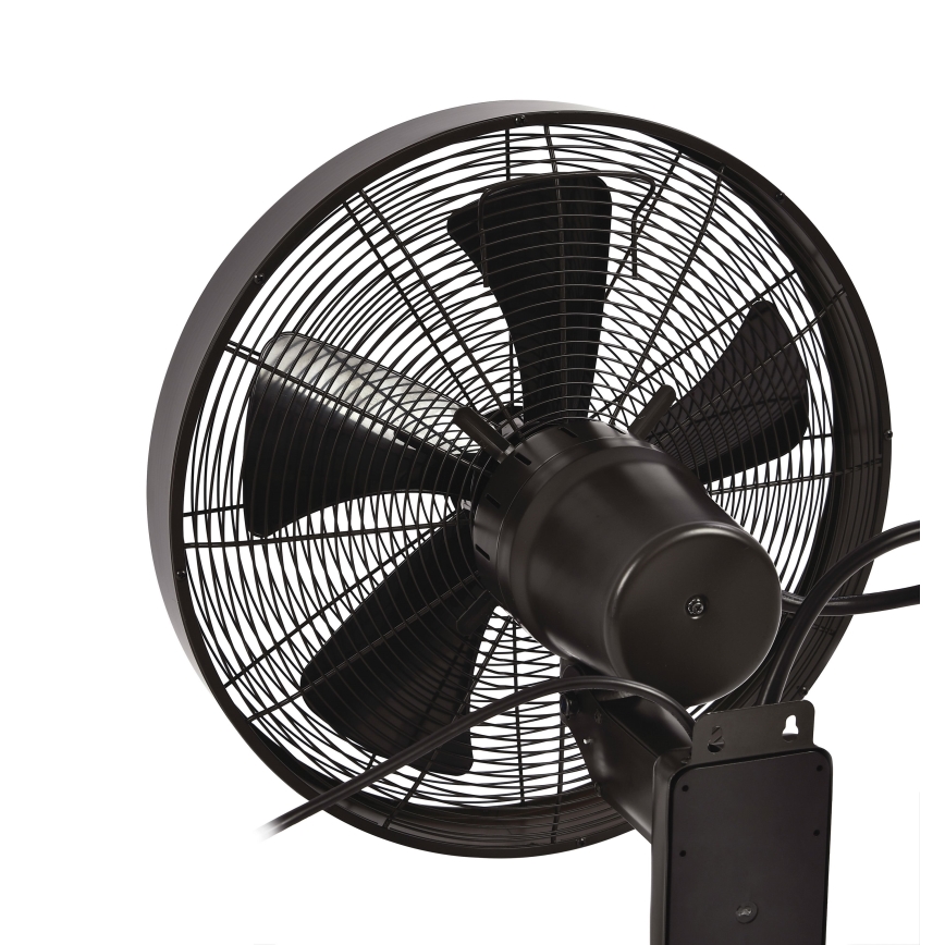 ZEVENTI - Настінний вентилятор FREEZE 50W/230V діаметр 40 см чорний/коричневий + пульт дистанційного керування