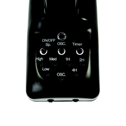 ZEVENTI - Настінний вентилятор FREEZE 50W/230V діаметр 40 см чорний/коричневий + пульт дистанційного керування