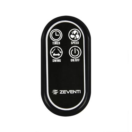 ZEVENTI - Настінний вентилятор FREEZE 50W/230V діаметр 40 см чорний/коричневий + пульт дистанційного керування