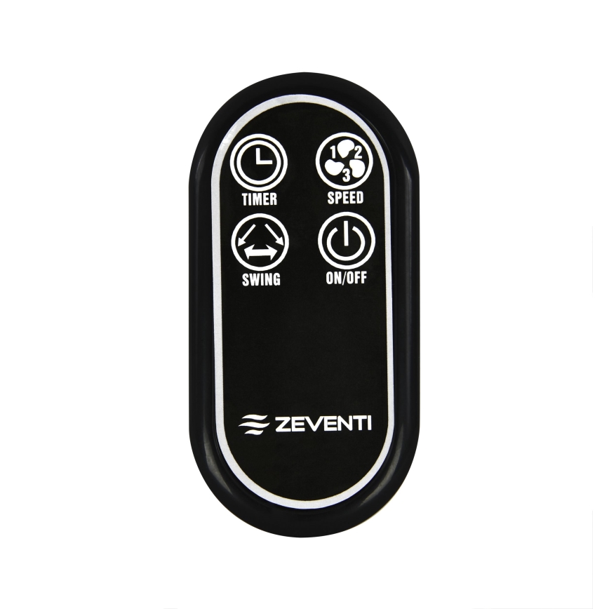 ZEVENTI - Настінний вентилятор FREEZE 50W/230V діаметр 40 см чорний/коричневий + пульт дистанційного керування