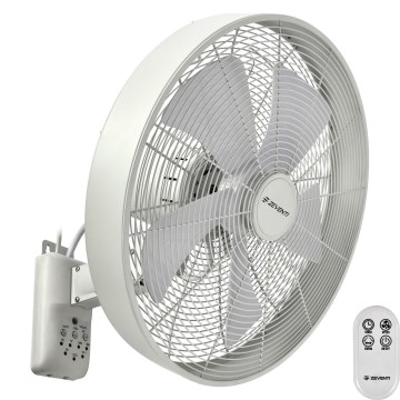 ZEVENTI - Настінний вентилятор FREEZE 50W/230V діаметр 40 см білий + пульт дистанційного керування