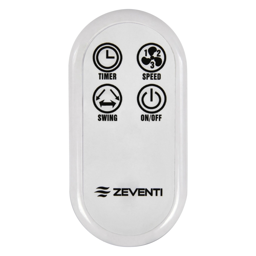 ZEVENTI - Настінний вентилятор FREEZE 50W/230V діаметр 40 см білий + пульт дистанційного керування
