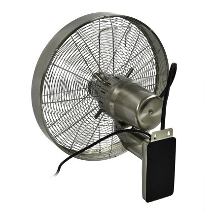 ZEVENTI - Настінний вентилятор FREEZE 50W/230V діаметр 40 см матовий хром + пульт дистанційного керування