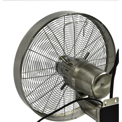 ZEVENTI - Настінний вентилятор FREEZE 50W/230V діаметр 40 см матовий хром + пульт дистанційного керування