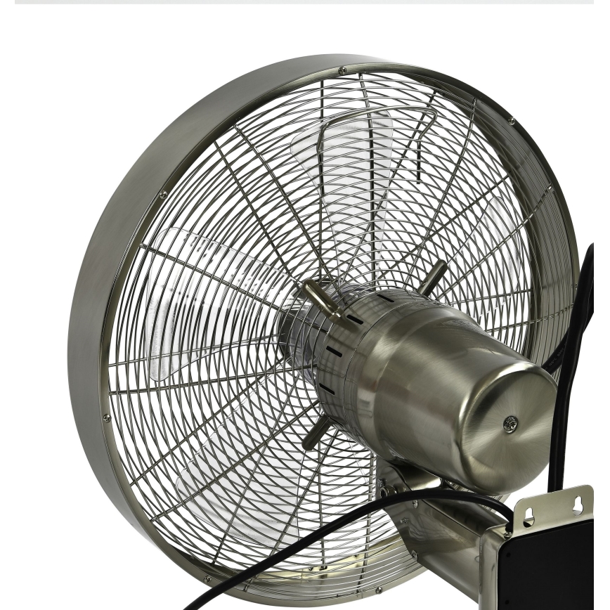 ZEVENTI - Настінний вентилятор FREEZE 50W/230V діаметр 40 см матовий хром + пульт дистанційного керування