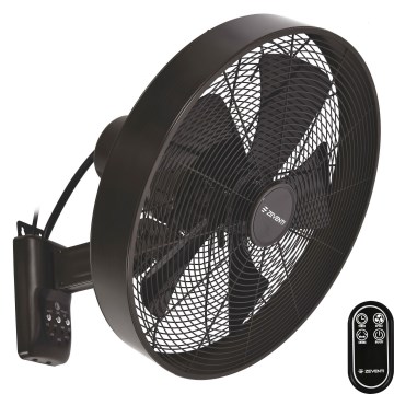 ZEVENTI - Настінний вентилятор FREEZE 50W/230V діаметр 40 см чорний/коричневий + пульт дистанційного керування