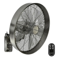 ZEVENTI - Настінний вентилятор FREEZE 50W/230V діаметр 40 см матовий хром + пульт дистанційного керування