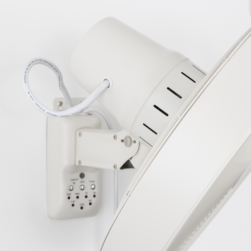 ZEVENTI - Настінний вентилятор FREEZE 50W/230V діаметром 45 см, білий + пульт дистанційного керування