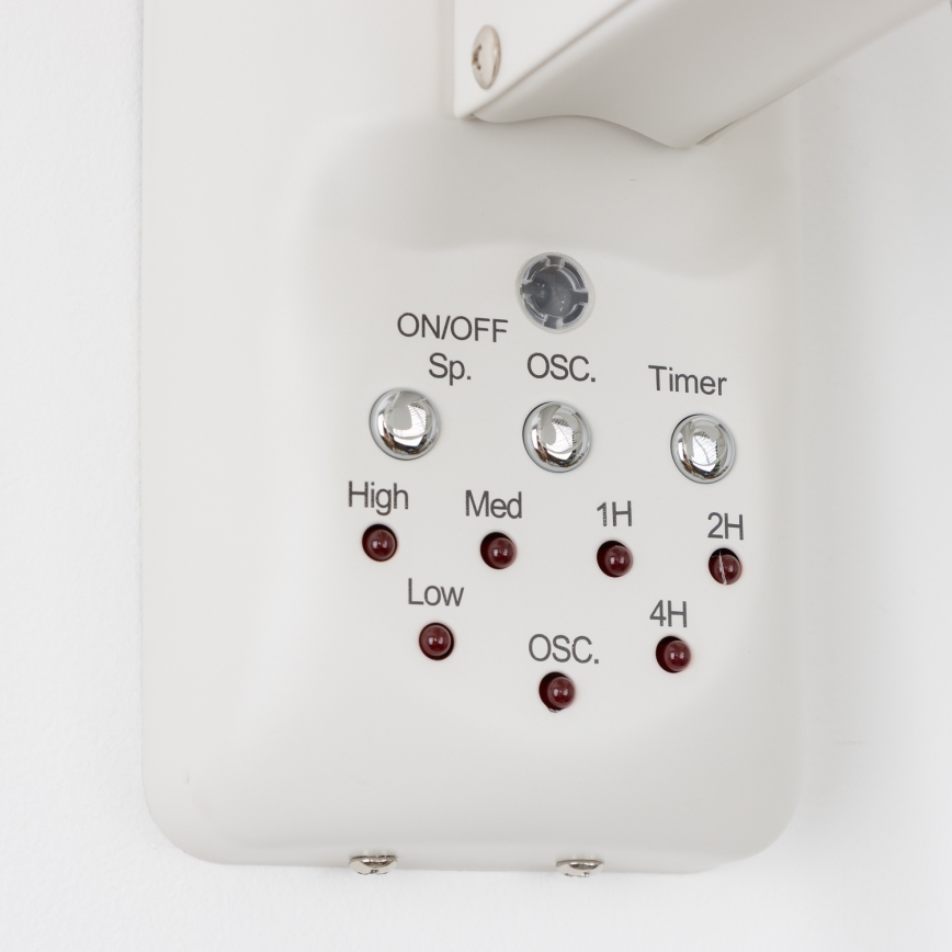 ZEVENTI - Настінний вентилятор FREEZE 50W/230V діаметром 45 см, білий + пульт дистанційного керування