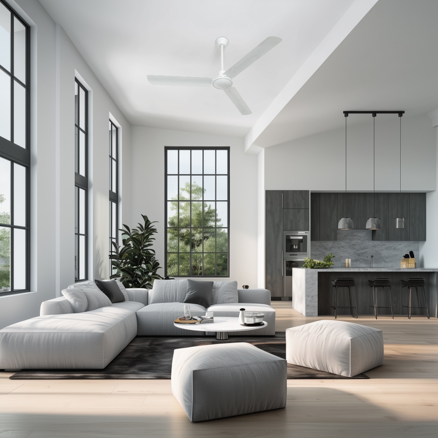 ZEVENTI - Потолочний вентилятор TOFINO білий