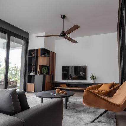 ZEVENTI - Потолочний вентилятор TOFINO коричневий