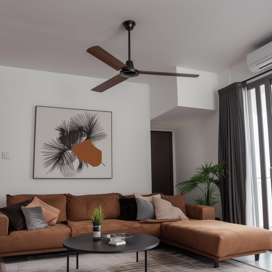 ZEVENTI - Потолочний вентилятор TOFINO коричневий