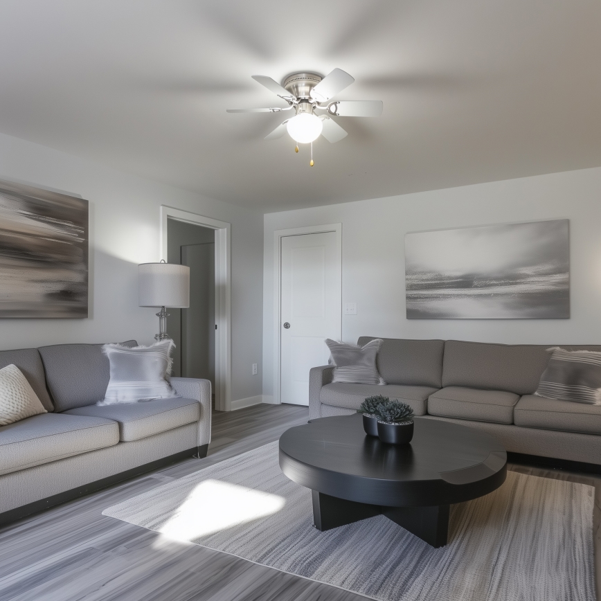 ZEVENTI - Потолочный вентилятор GALDANA 1xE27/60W/230V серый/белый