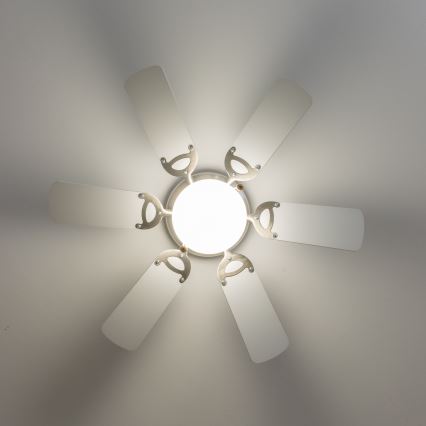 ZEVENTI - Потолочный вентилятор GALDANA 1xE27/60W/230V серый/белый