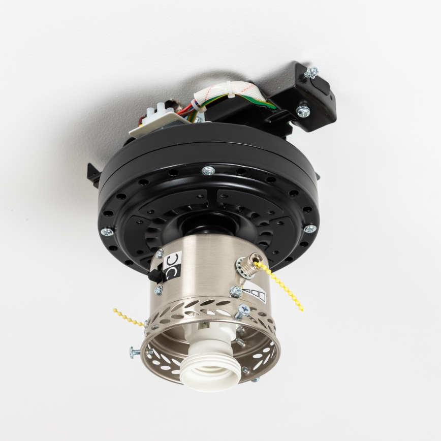 ZEVENTI - Потолочный вентилятор GALDANA 1xE27/60W/230V коричневый/бежевый