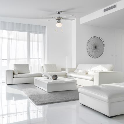 ZEVENTI - Потолочный вентилятор NAVAGIO 1xE27/60W/230V черный/белый