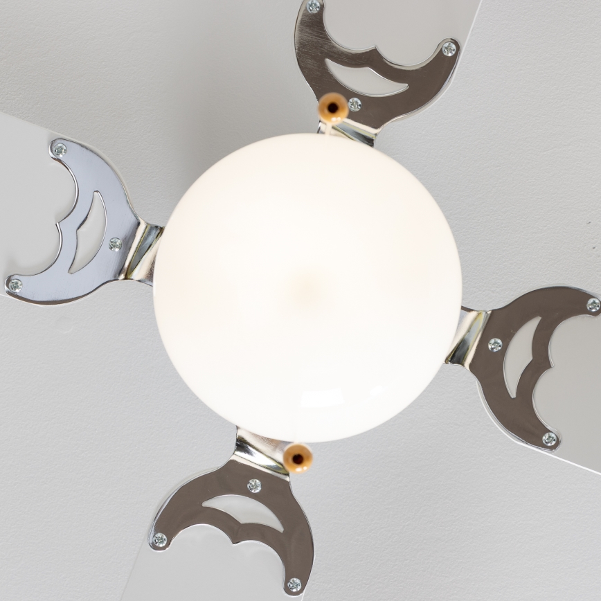 ZEVENTI - Потолочный вентилятор NAVAGIO 1xE27/60W/230V черный/белый