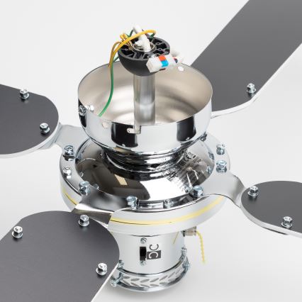 ZEVENTI - Потолочный вентилятор NAVAGIO 1xE27/60W/230V черный/белый