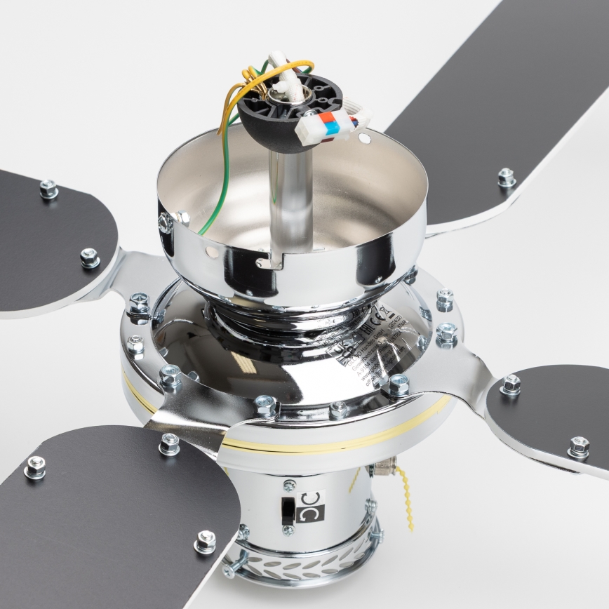 ZEVENTI - Потолочный вентилятор NAVAGIO 1xE27/60W/230V черный/белый