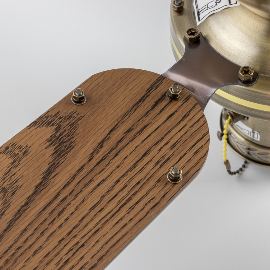 ZEVENTI - Потолочный вентилятор NAVAGIO 1xE27/60W/230V коричневый