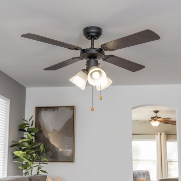 ZEVENTI - Потолочный вентилятор ZURRIOLA 3xE27/60W/230V