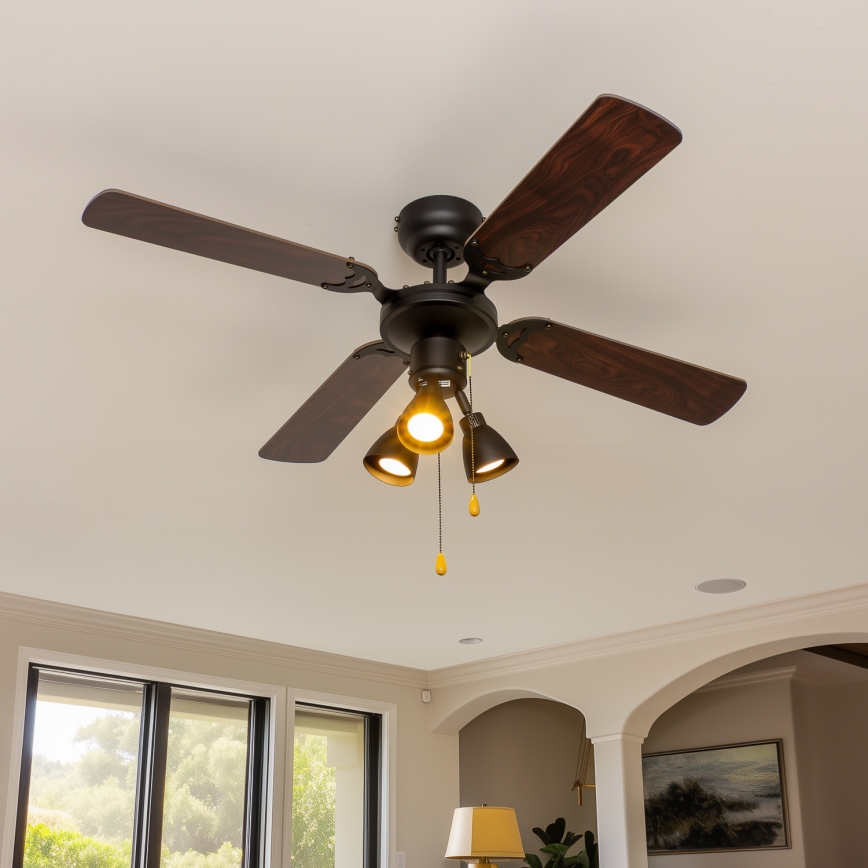 ZEVENTI - Потолочный вентилятор ZURRIOLA 3xGU10/50W/230V