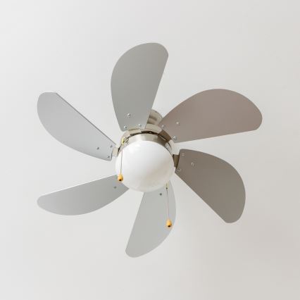 ZEVENTI - Потолочний вентилятор FAMARA 1xE14/60W/230V сірий
