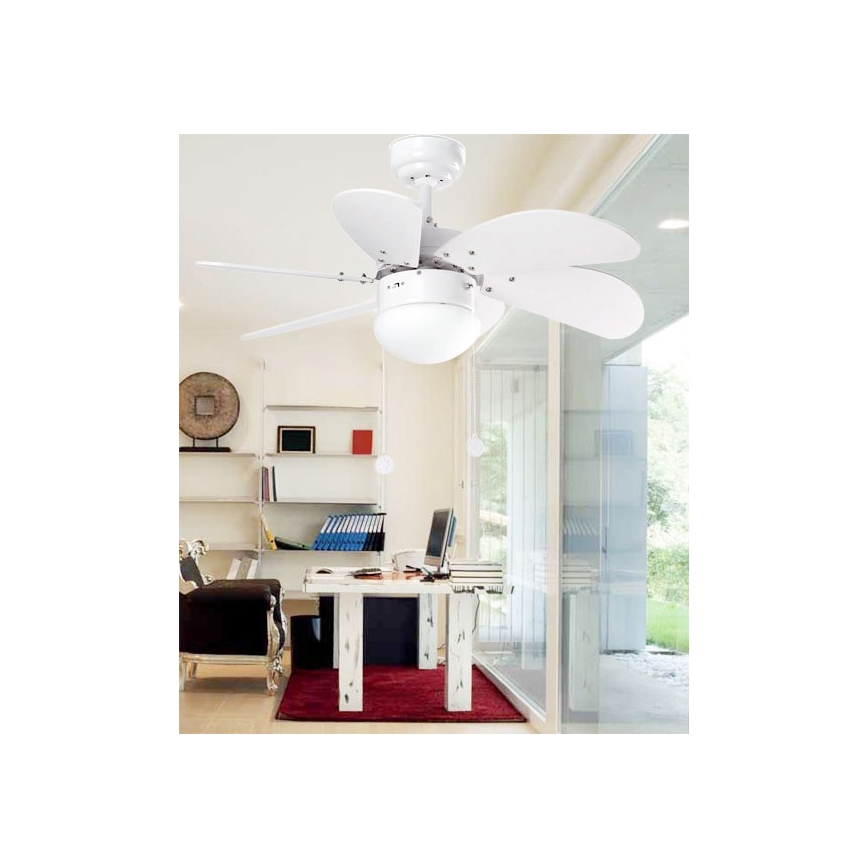 ZEVENTI - Потолочный вентилятор FAMARA 1xE14/60W/230V белый