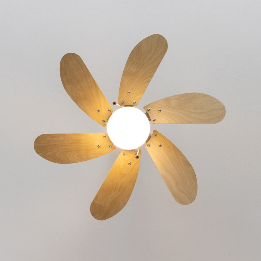 ZEVENTI - Потолочный вентилятор FAMARA 1xE14/60W/230V бежевый
