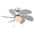 ZEVENTI - Потолочный вентилятор FAMARA 1xE14/60W/230V серый