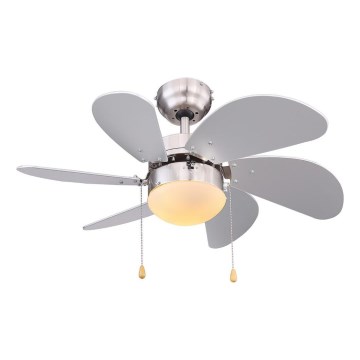 ZEVENTI - Потолочный вентилятор FAMARA 1xE14/60W/230V серый